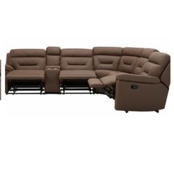 Fletcher 6-Piece Fabric Reclining Sectional with Power Outlets