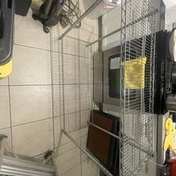 Adjustable Storage Metal Shelve Table 