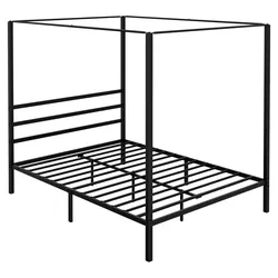 Metal Canopy Platform Bed Frame Mattress Foundation No Box Spring Needed KING