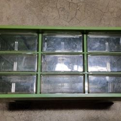 Green small parts drawer organizer