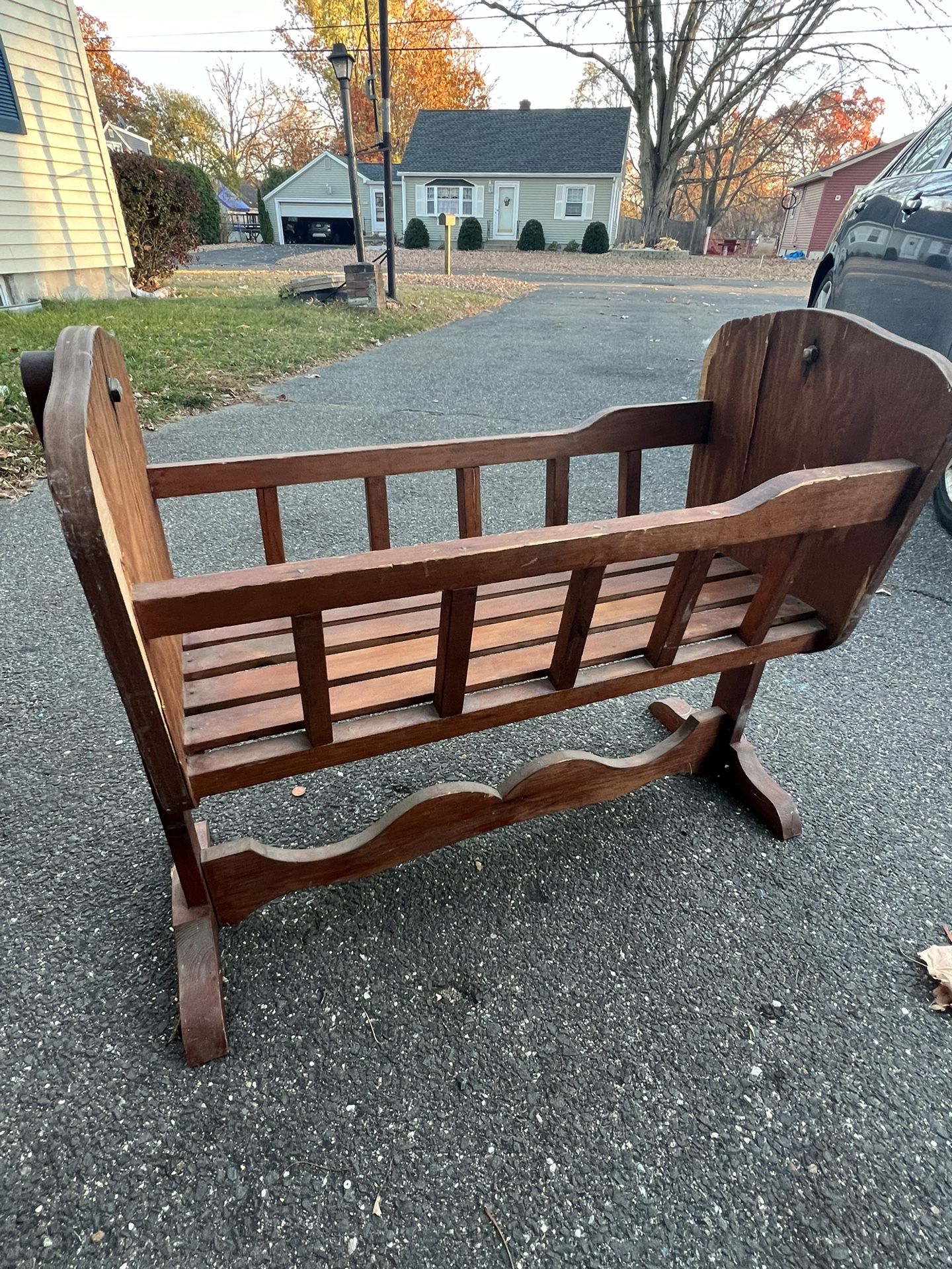 Wooden Baby Cradle