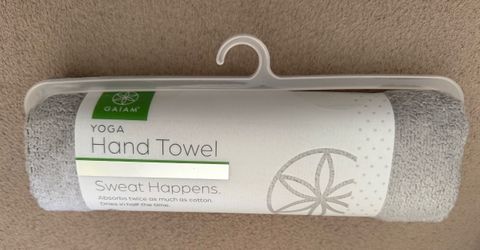 Gaiam Quick Drying Super Absorbent Microfiber Yoga Hand Towel Gray 20x30