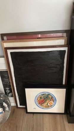 $30 Curated lot of 7 frames, paintings, and prints
