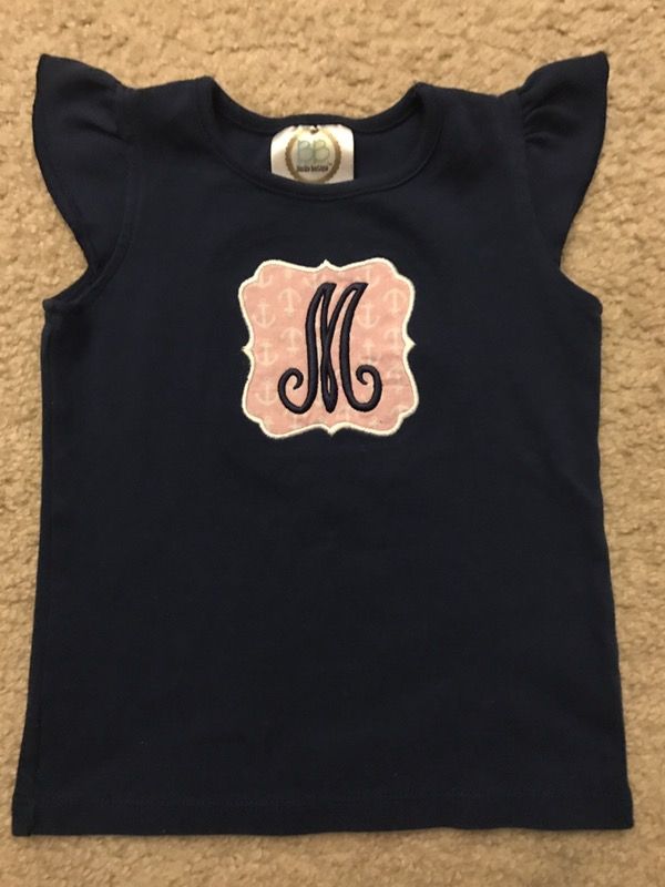 M monogram shirt size 2t