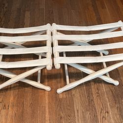 White Leather Stands