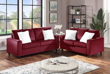 CINDIRELLA SOFA AND LOVESEAT RED