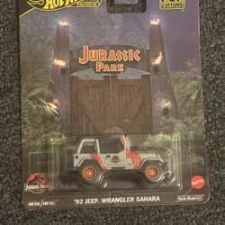 Hot Wheels ‘92 Jeep wrangler Sahara Jurassic Park