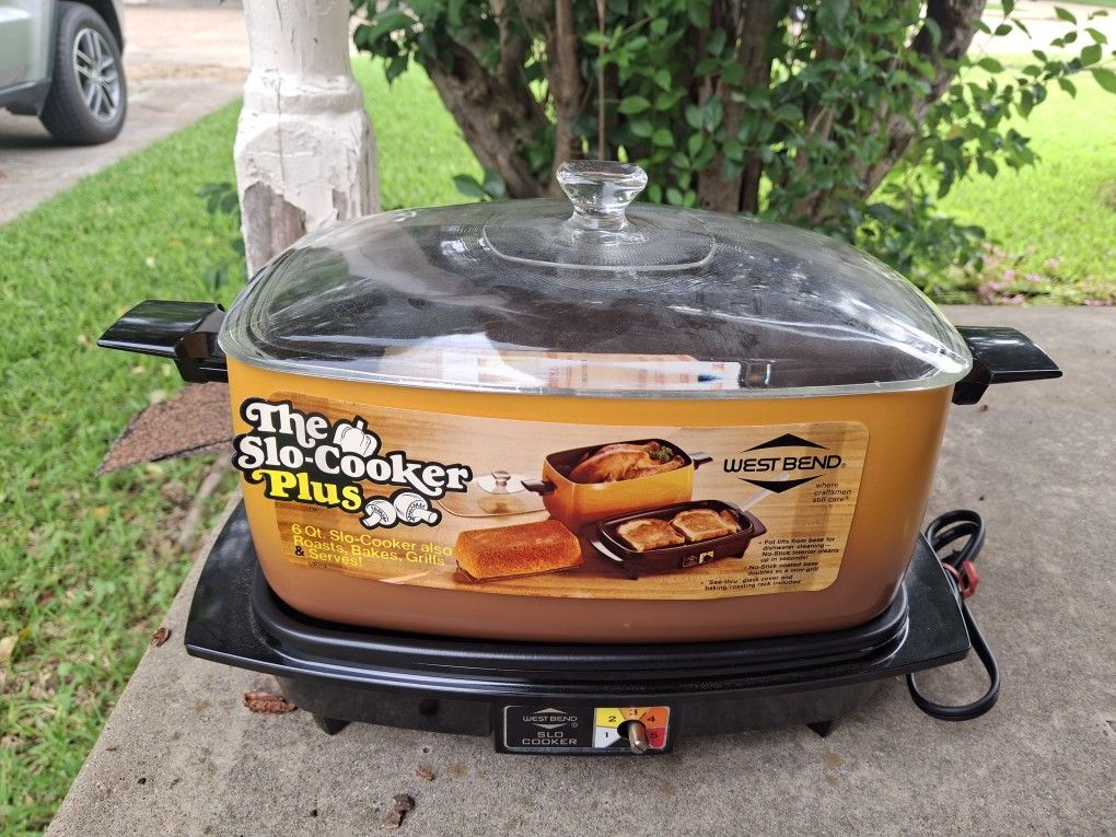 1976 West Bend The Slo Cooker Plus Griddle 6 Qt