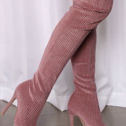 Fashion Nova Pink Mauve Boots