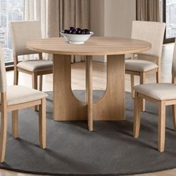 Brand New Natural Tone 5pc Dining Table Set 