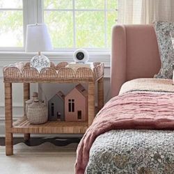 New Boho Bohemian Rattan Nightstand or Side Table