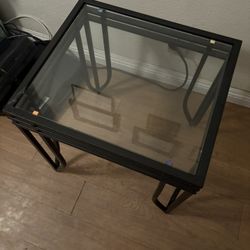 Metal Table With Glass Top
