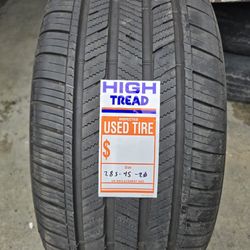 (1) 285 45 20 Bridgestone Run Flat Tire 