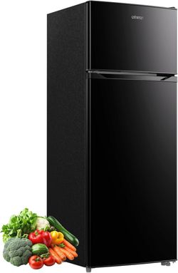 Upstreman 7.7 Cu.Ft. Refrigerator with Freezer Double Door Fridge
