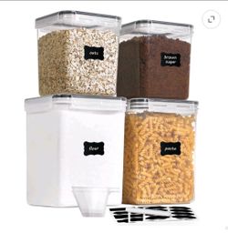 Sindcom Airtight Storage Canisters, 4 Pcs Large Food Storage Container