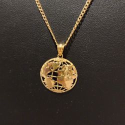 10k Real Gold Pendant ✨️ 10k Gold Cuban 22in Chain