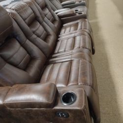 Electric Powder Double Reclining Couch!