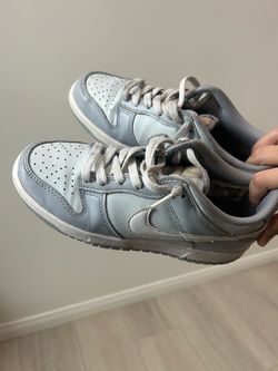 grey and white dunks