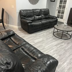 Leather sofas