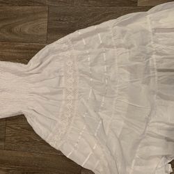 White Long Dress Or Cover Up
