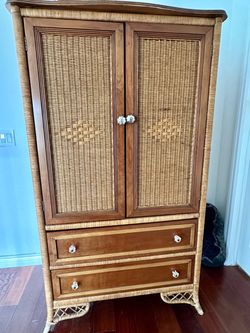 Wicker Armoire Lexington Henry Link