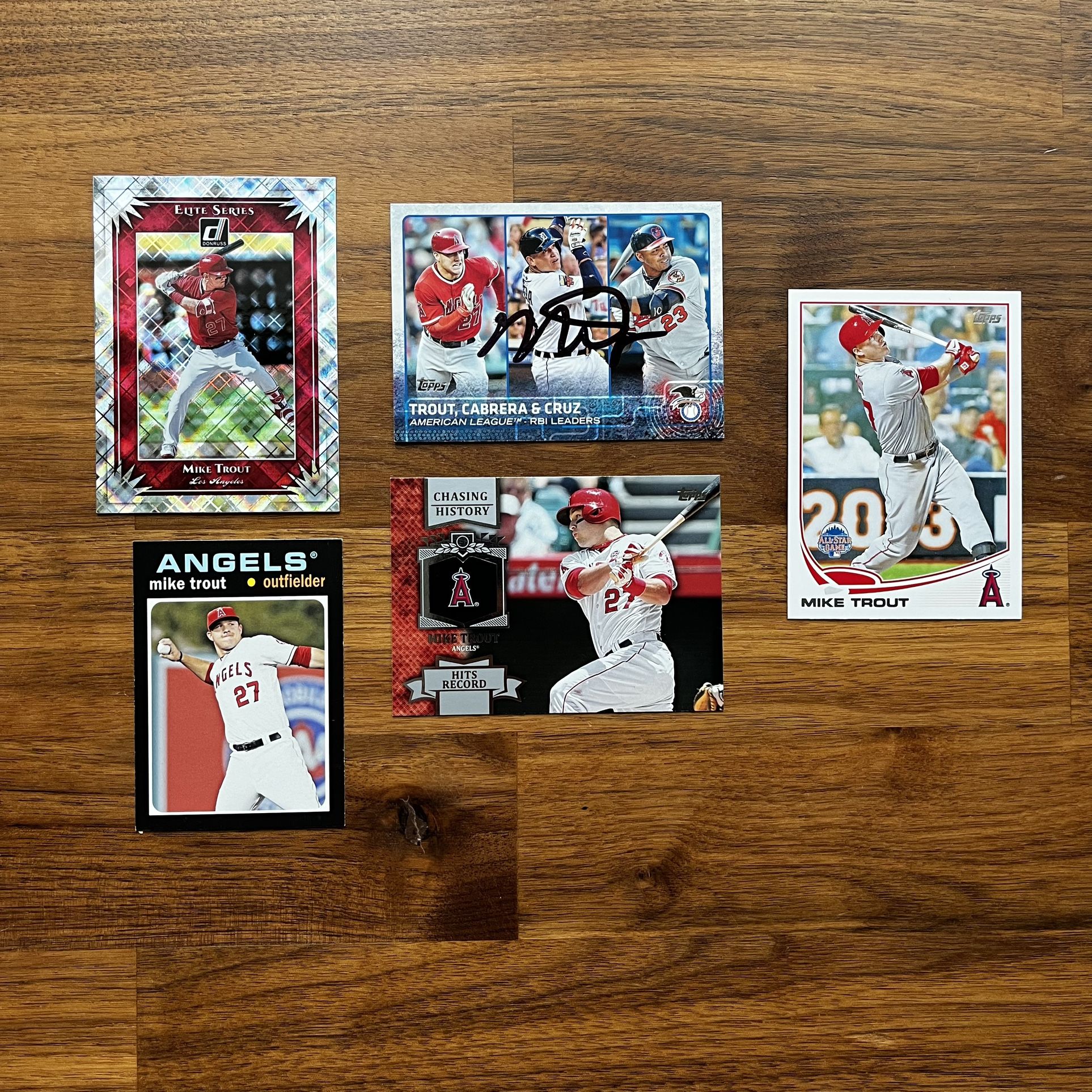 Lot Detail - MIKE TROUT AUTOGRAPHED SHADOWBOX DISPLAY WITH FULL