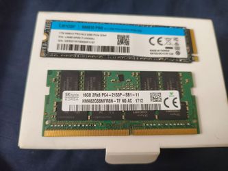 Disc SSD 1 TB + RAM 16GB ($156)