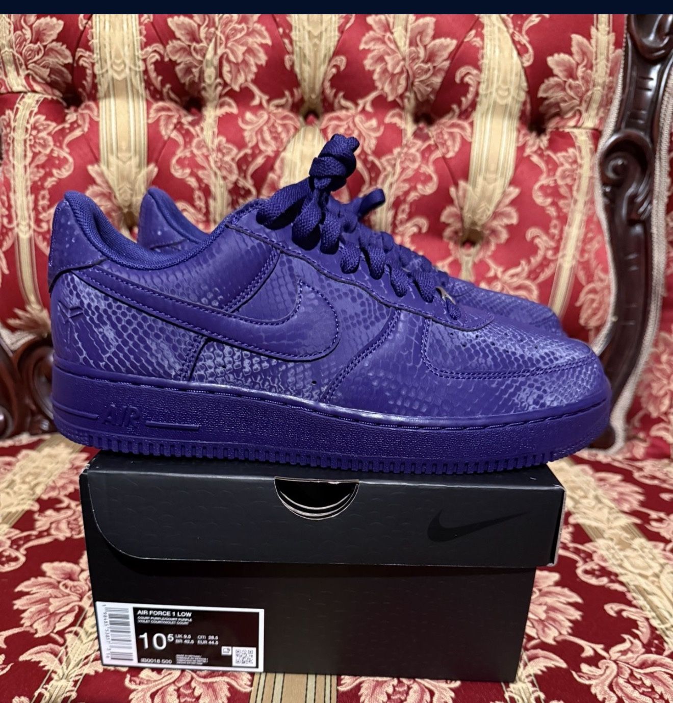 Kobe Nike Air Force 1 Purple Sz 10.5 