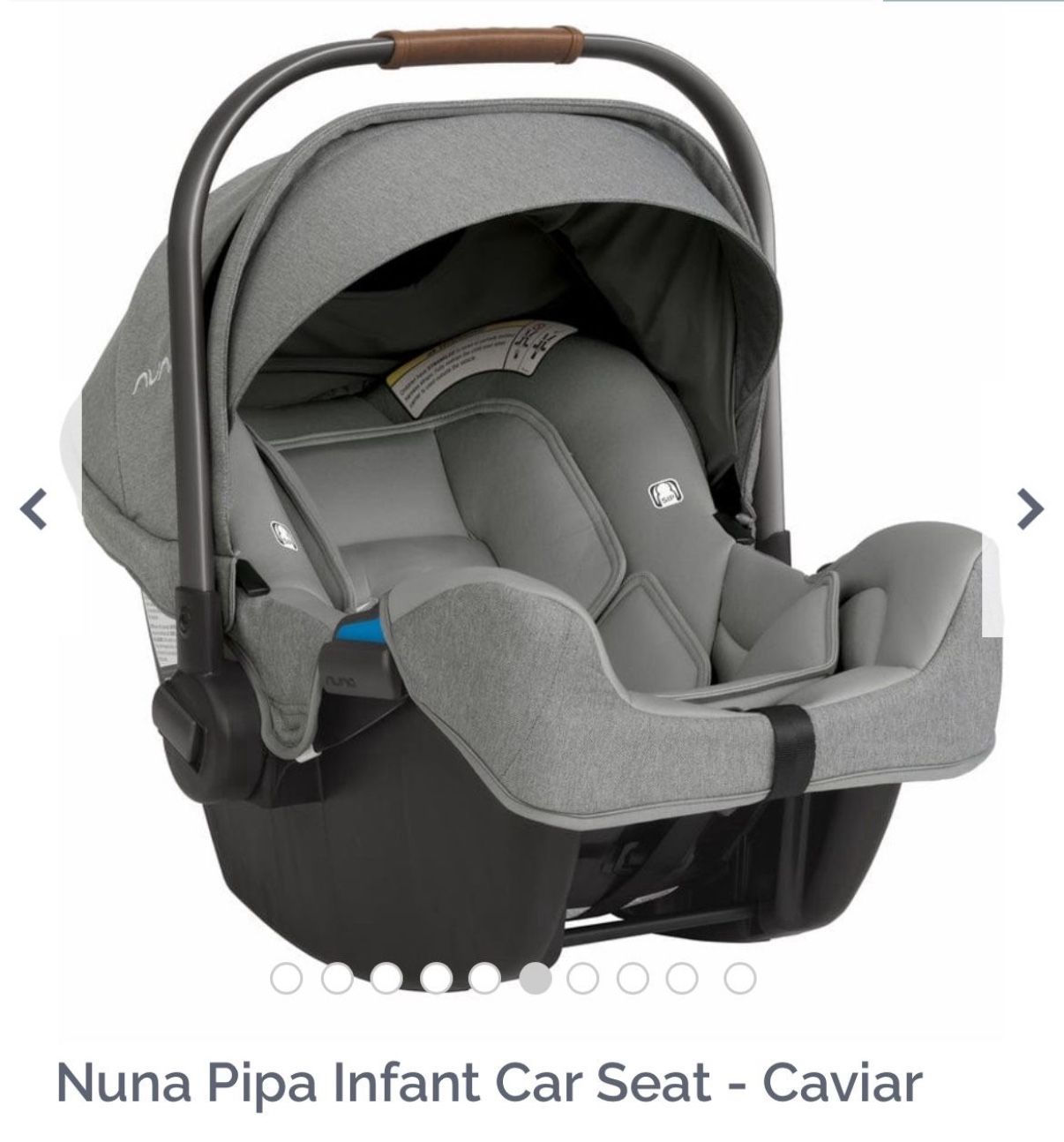 Nuna Pipa Car Seat and Base - Gray  (Retail Value $650)