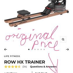Life Fitness Row HX Trainer water rowing machine