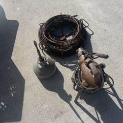 RIDGID K 50 Machine With 9 Section of 7.1/2 -5/8 Cable & Reel & Bulb Adapter 25ft 5/16 Cable 
