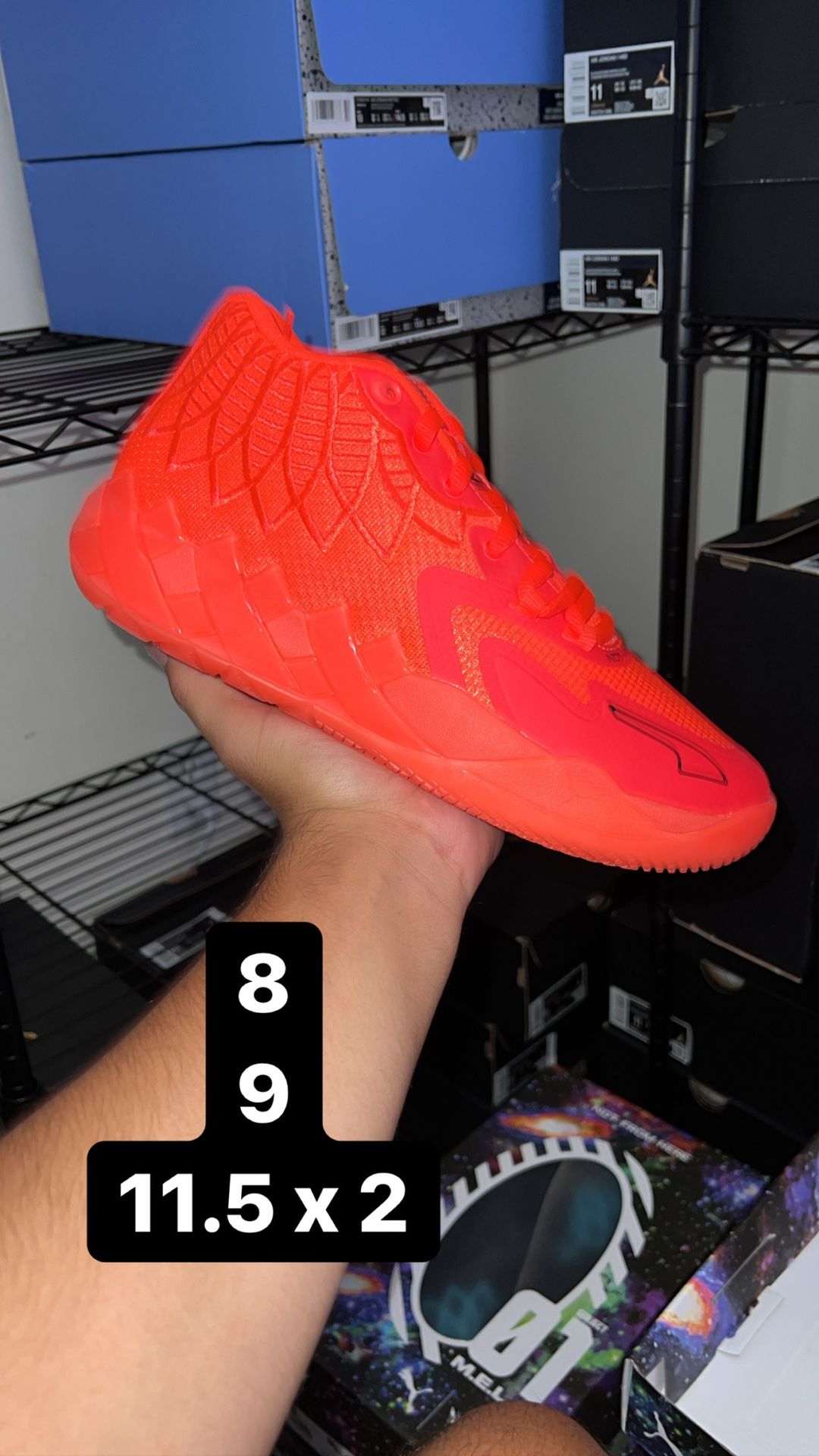 Lamelo Ball Red Blast Size 8, 9, 11.5