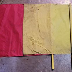 Vintage NASCAR (?) Signal flags red & yellow 24"x24"