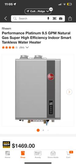 Tankless Water Heater (NEW)