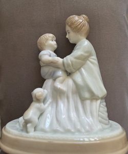 Mother's Love Avon Figurine With Mother, Son And Dog