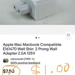Apple Mac MacBook Wall Adapter 