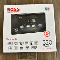 Boss Audio BV9362BI Double DIN Car Stereo – New Open Box | Bluetooth, DVD, Touchscreen, 320W