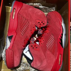 Jordan 5 Retro Red Suede Size 10