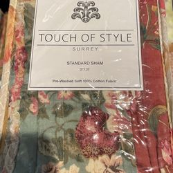 4 Standard Shams - Each 20” X 26” Pre Washed Soft 100% Cotton Fabric 