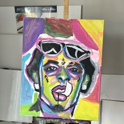 Abstract Stoner Portrait 24x30 Painting 