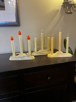 Vintage Christmas Window Candolier 3 Lights