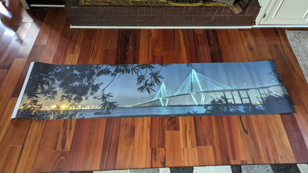 8ft X 2ft Custom Banner Of The Cooper River Bridge Charleston SC
