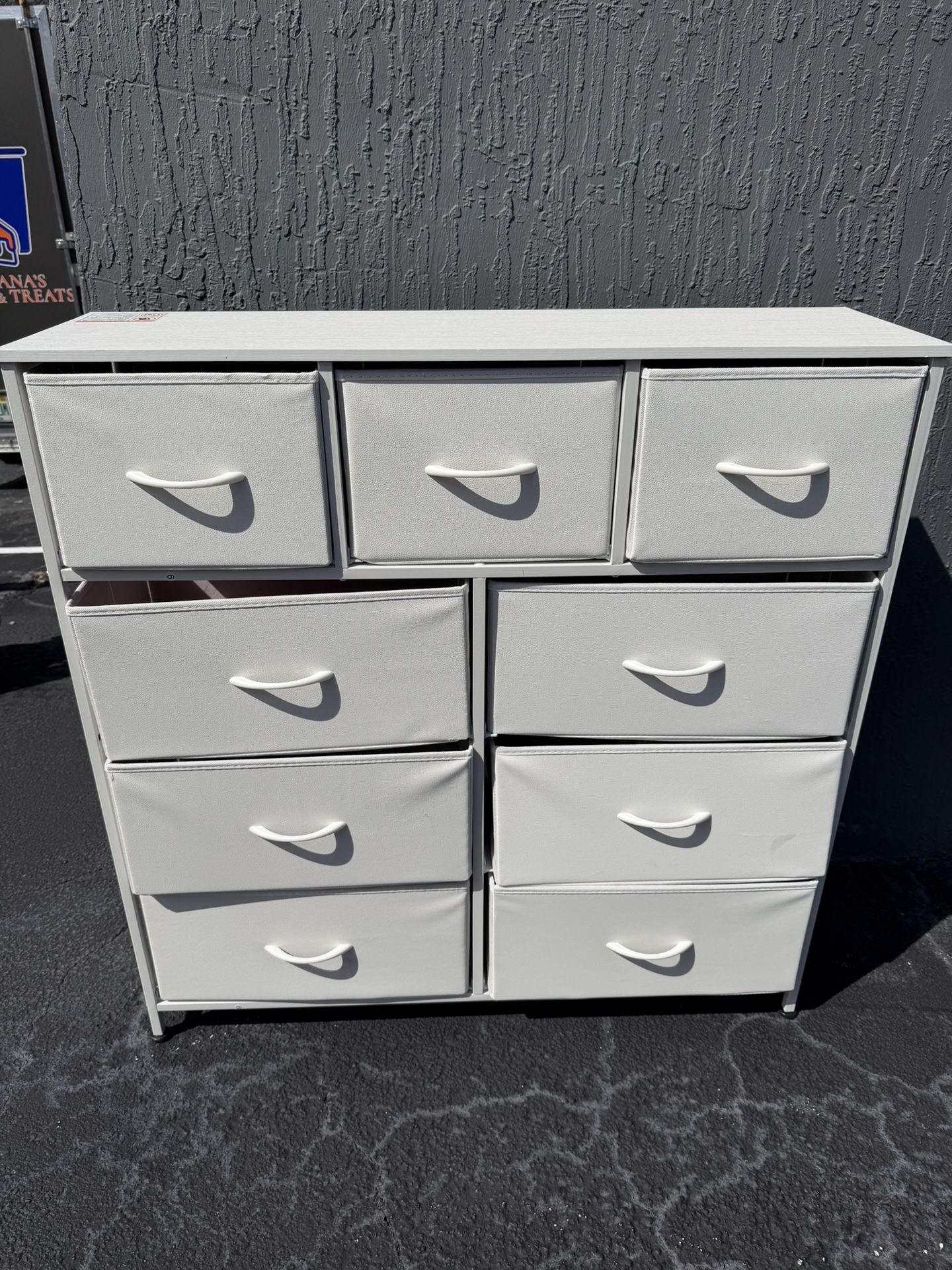 White Dresser Wardrobe Closet Chest Cabinet Cube Storage 9 Drawers