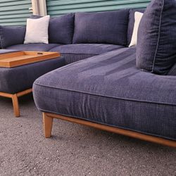 Macy's "Jollene" Blue 2pc Sectional Couch with Storage Ottoman ($3K+ Retail Value...60% OFF!!!)