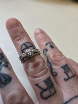 Engagement Ring And 2 Wedding Bands