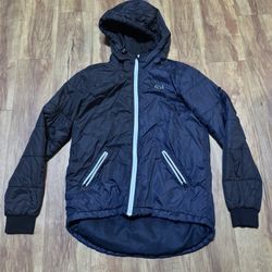 Fox Racing Women’s Size Small Puffer Jacket Coat Black Sweater Full Zipper Hoode