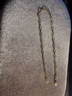 Paper clip bracelet 10k gold