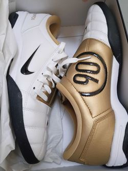 Nike T90SP White & Metallic Gold