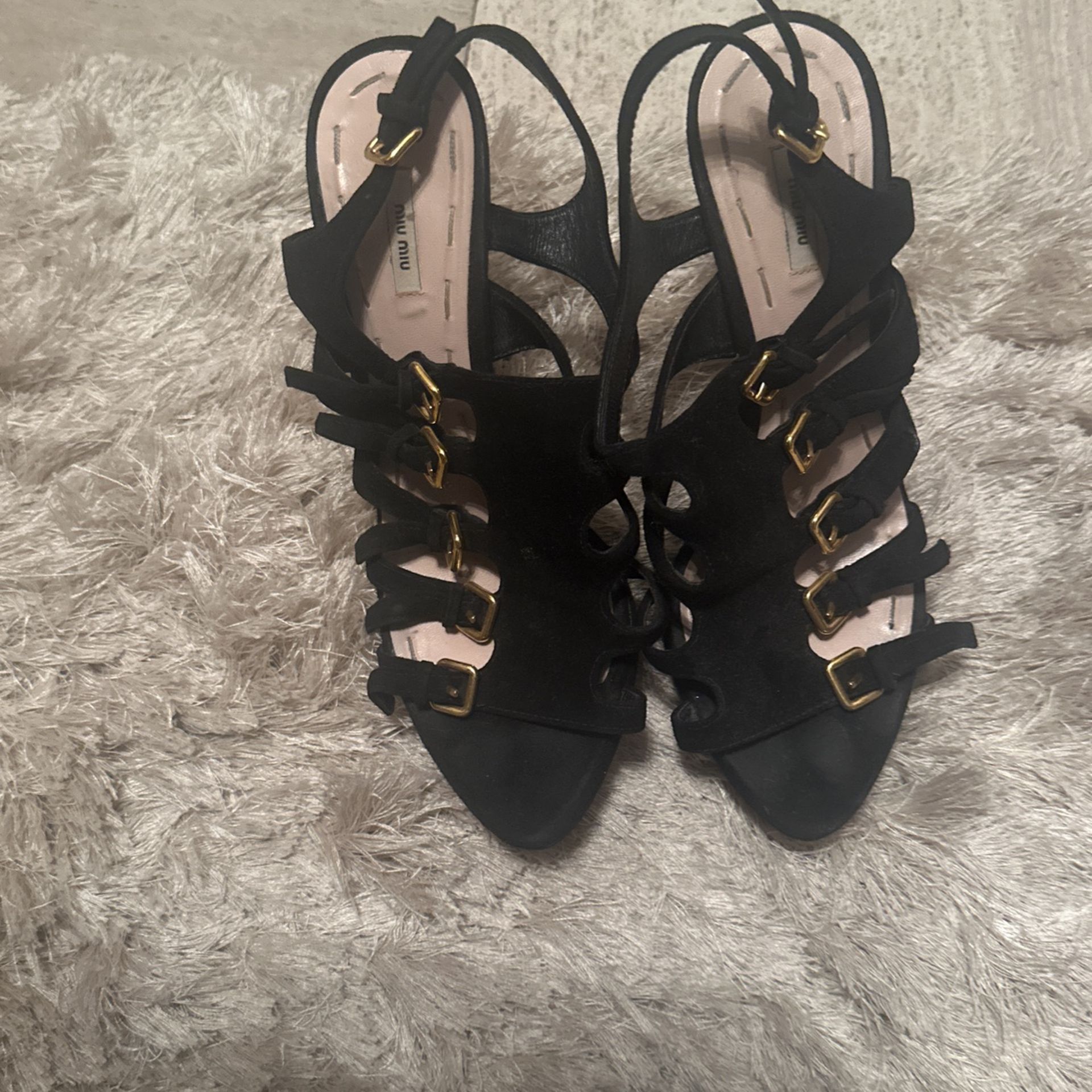 Mui Mui Size 7 Strappy Heels Super Sexy 
