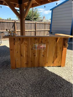 Custom Outdoor Bar Stand - 6’”8 W x 3’-1/2” H